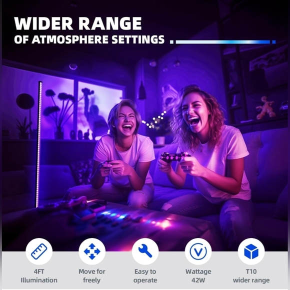 Barrina 42W UV Blacklight Bar with Tripod Stand, 4FT, 400nm - Picture 2 of 11